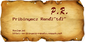 Pribinyecz Renátó névjegykártya
